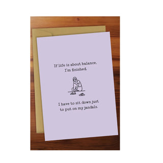 About balance Greeting Card