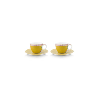 Set 2 Espresso Cups & Saucers La Majorelle Yellow
