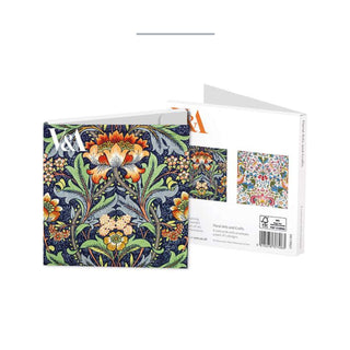 Floral Arts and Crafts Notecard Set 4x2