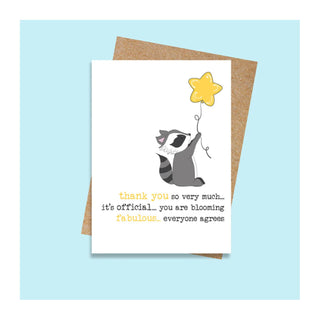Racoon Blooming Fabulous Card