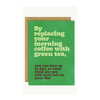 By replacing. your morning coffee Card