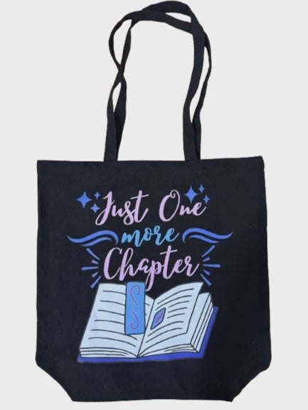 Just one more chapter tote bag